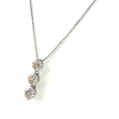 ダイヤモンド デザインネックレス プラチナ ペンダント ネックレス Pt900 Pt850 ダイヤモンド レディース 【中古】nbjwl