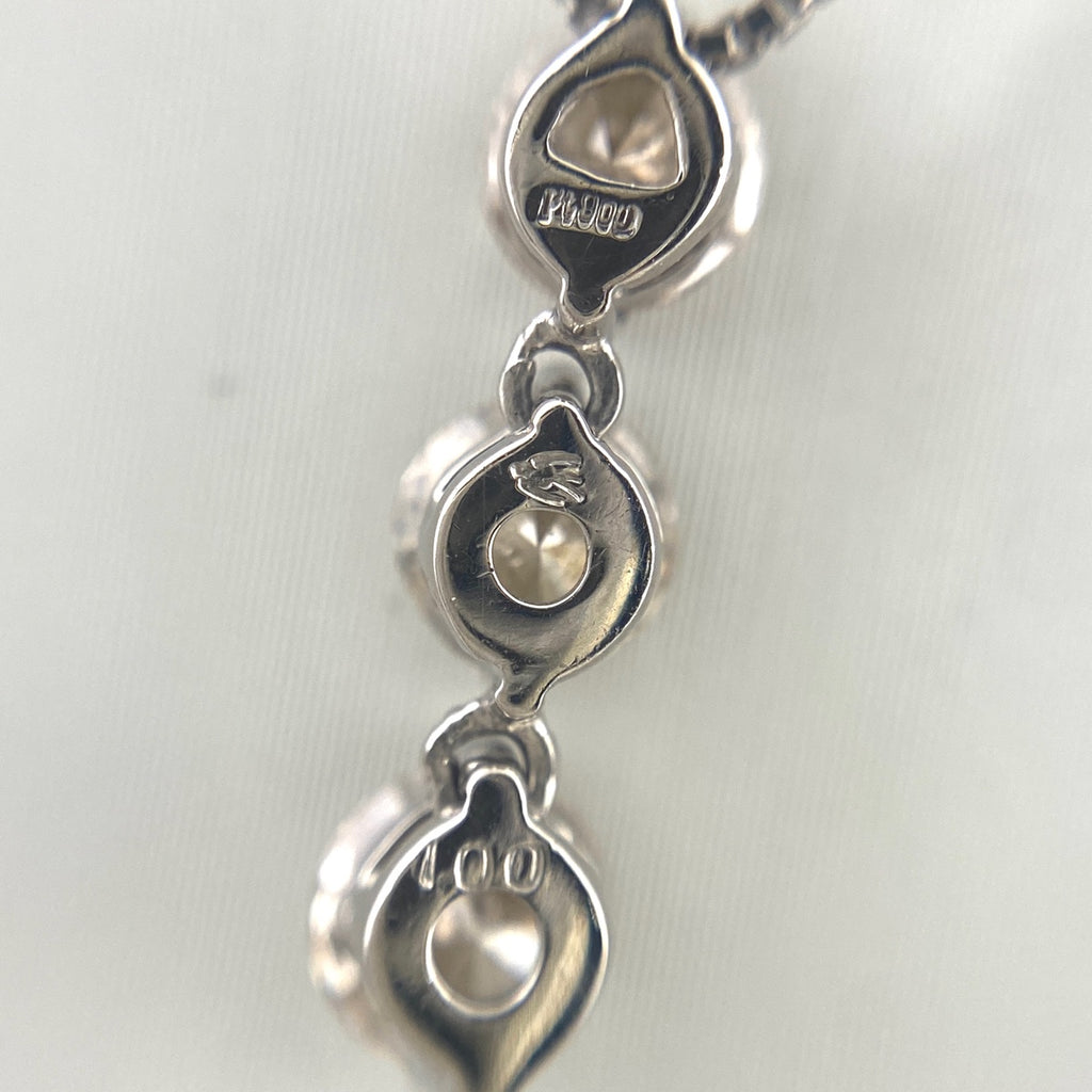 ダイヤモンド デザインネックレス プラチナ ペンダント ネックレス Pt900 Pt850 ダイヤモンド レディース 【中古】nbjwl