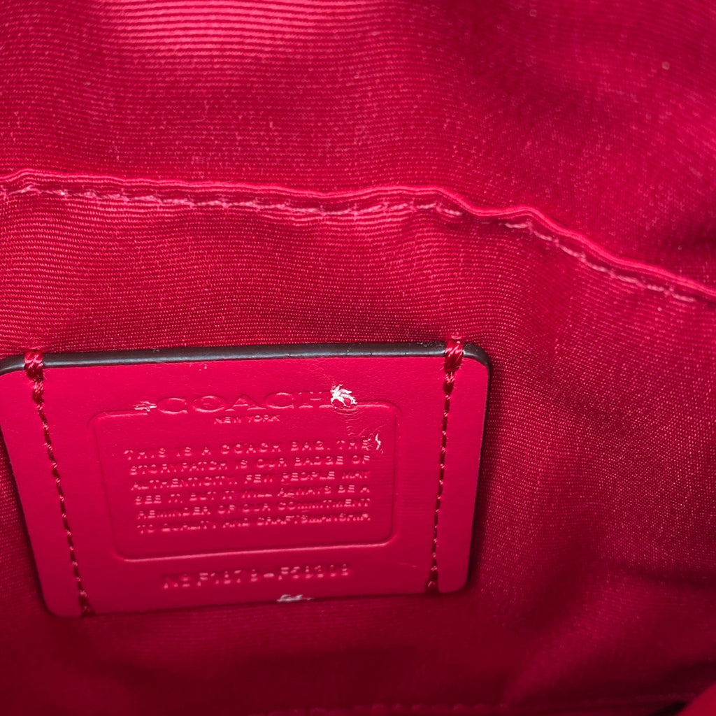 【在庫一掃】 コーチ シグネチャー ショルダーバッグ 斜め掛け ショルダーバッグ コーティングキャンバス ブラウン ピンク F58309 レディース 【中古】 brbag