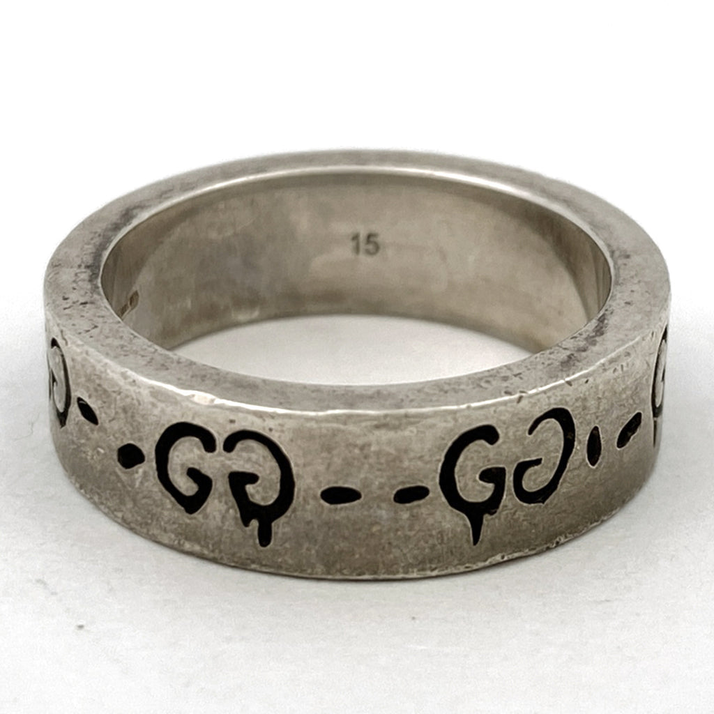 【在庫一掃】 グッチ グッチゴースト リング 指輪 ドクロ リング 14号 シルバー925 シルバー レディース 【中古】 bracc