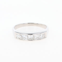 メレダイヤ デザインリング プラチナ 指輪 リング 15号 Pt900 ダイヤモンド レディース 【中古】nbjwl