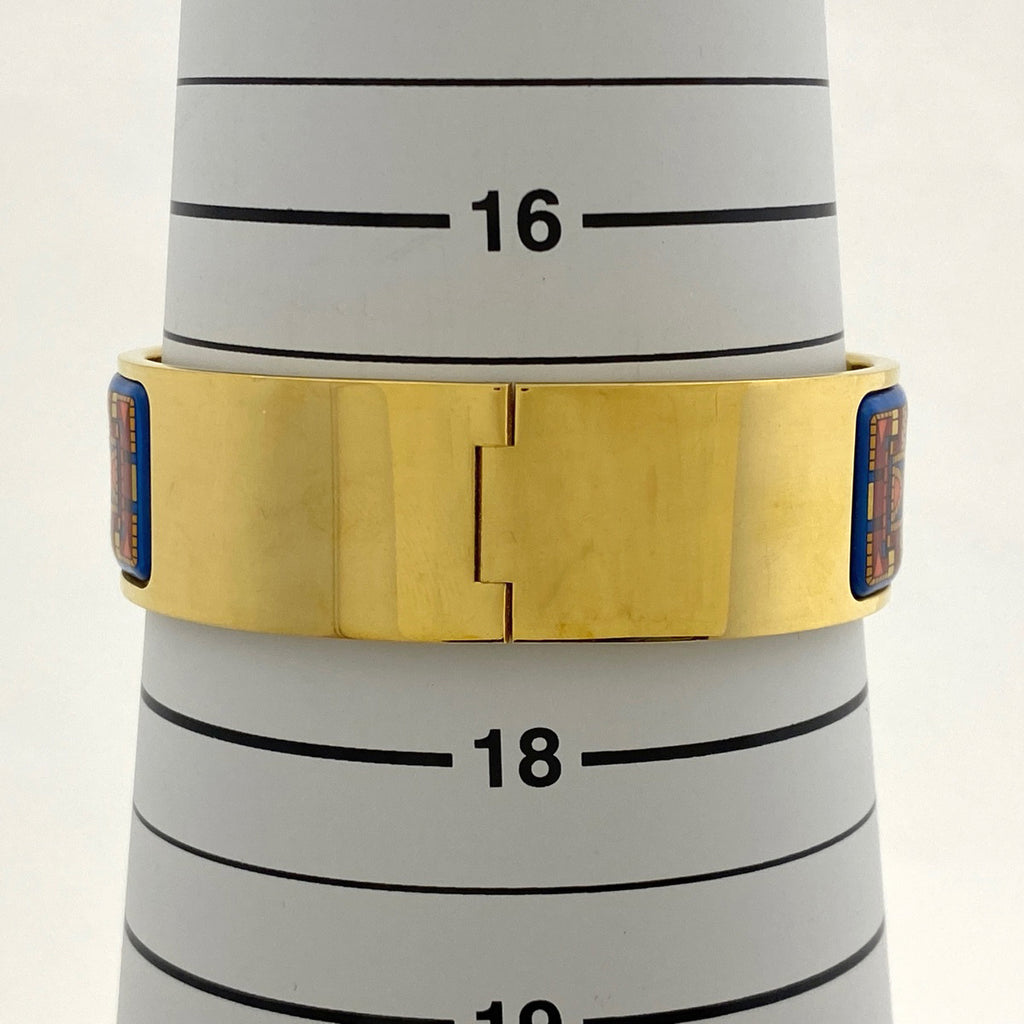 エルメス エマイユ GM ロケ 七宝焼き 腕輪 バングル GP ゴールド ブルー マルチカラー レディース 【中古】 
 ラッピング可