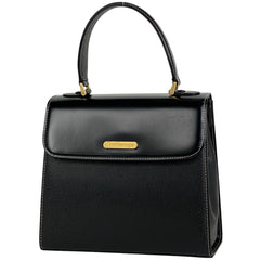 【最終値引き】 バーバリー ロゴ ハンドバッグ 手提げ ハンドバッグ レザー ブラック レディース 【中古】 brbag
