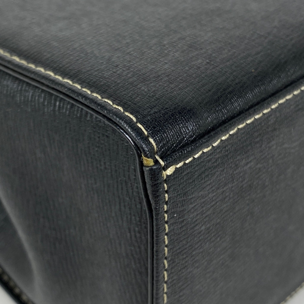 バーバリー ロゴ ハンドバッグ 手提げ ハンドバッグ レザー ブラック レディース 【中古】 brbag