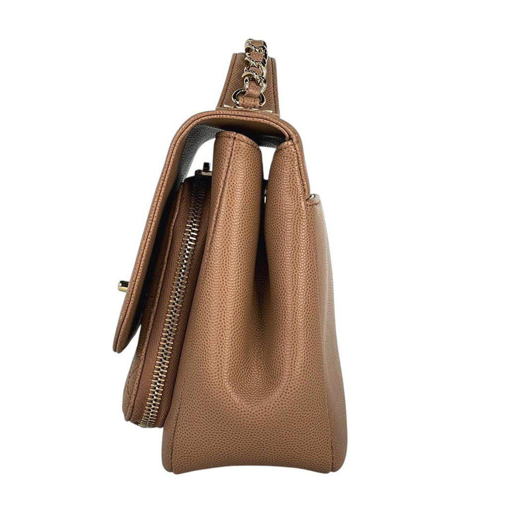 シャネル ココマーク チェーン ショルダーバッグ ハンドバッグ ショルダーバッグ キャビアスキン ベージュ レディース 【中古】brbag