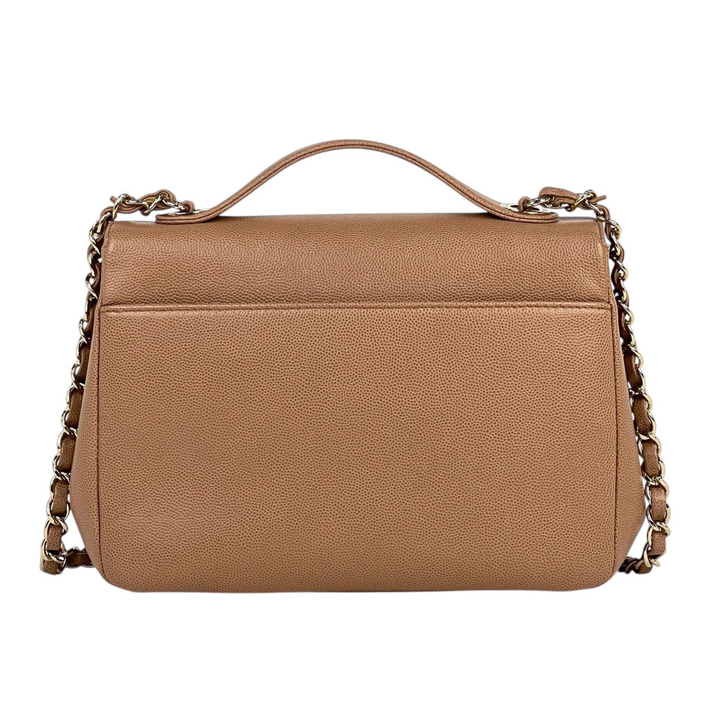 シャネル ココマーク チェーン ショルダーバッグ ハンドバッグ ショルダーバッグ キャビアスキン ベージュ レディース 【中古】brbag