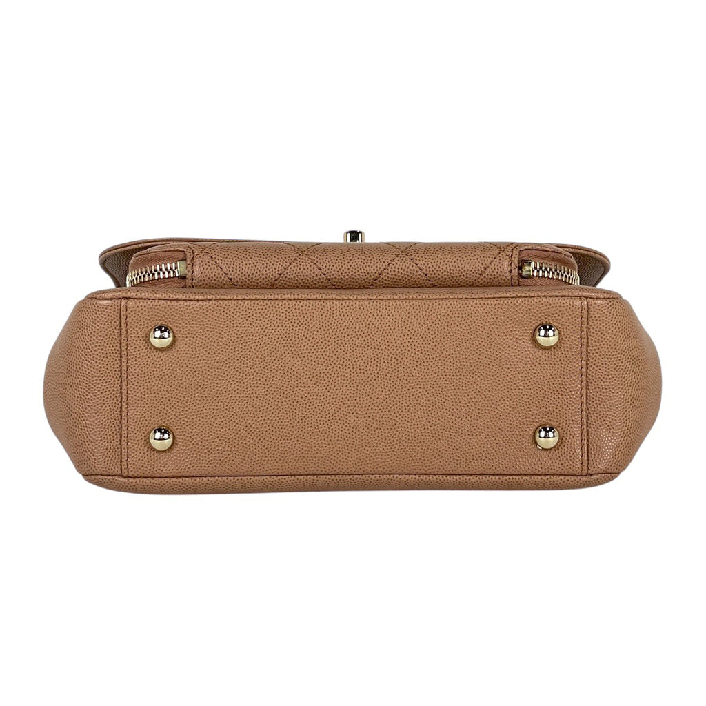 シャネル ココマーク チェーン ショルダーバッグ ハンドバッグ ショルダーバッグ キャビアスキン ベージュ レディース 【中古】brbag