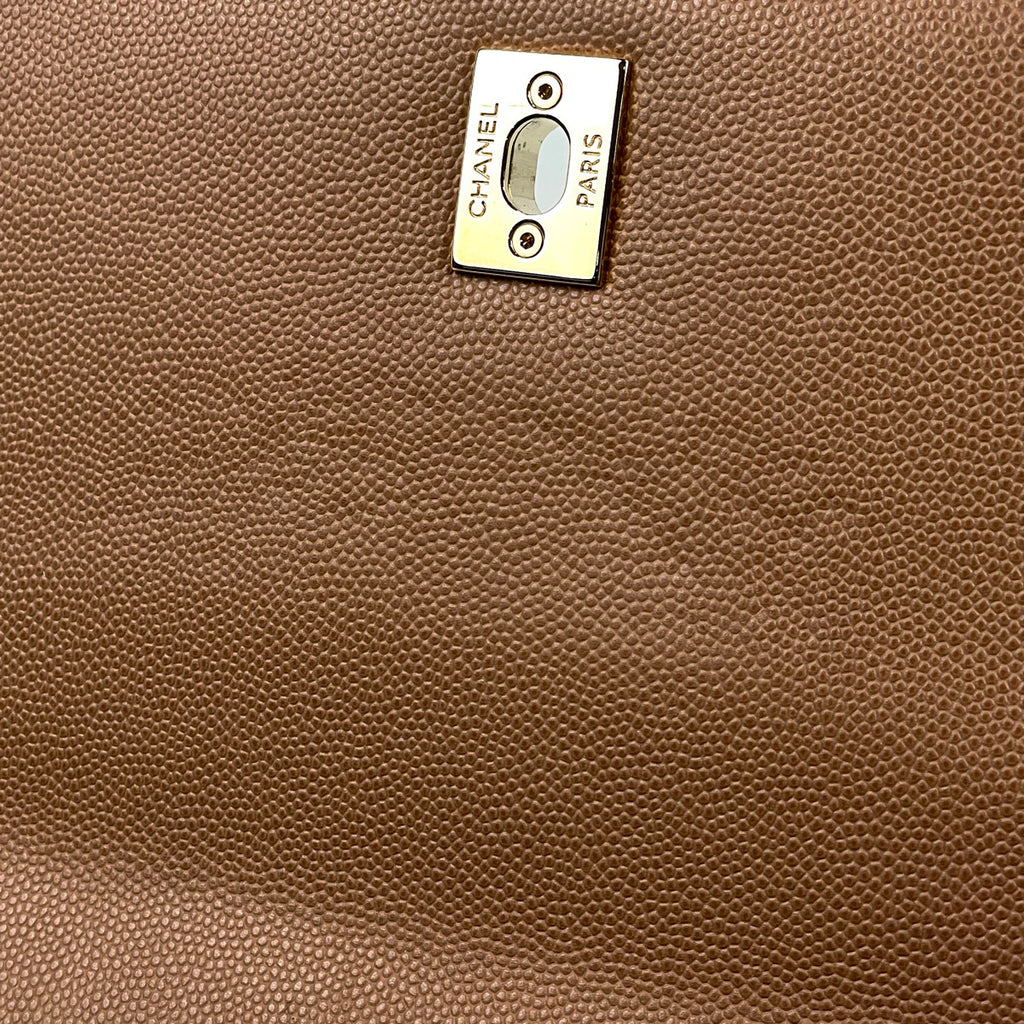 シャネル ココマーク チェーン ショルダーバッグ ハンドバッグ ショルダーバッグ キャビアスキン ベージュ レディース 【中古】brbag
