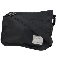 フェンディ ロゴ ショルダーバッグ メッセンジャーバッグ ショルダーバッグ ナイロン ブラック レディース 【中古】brbag