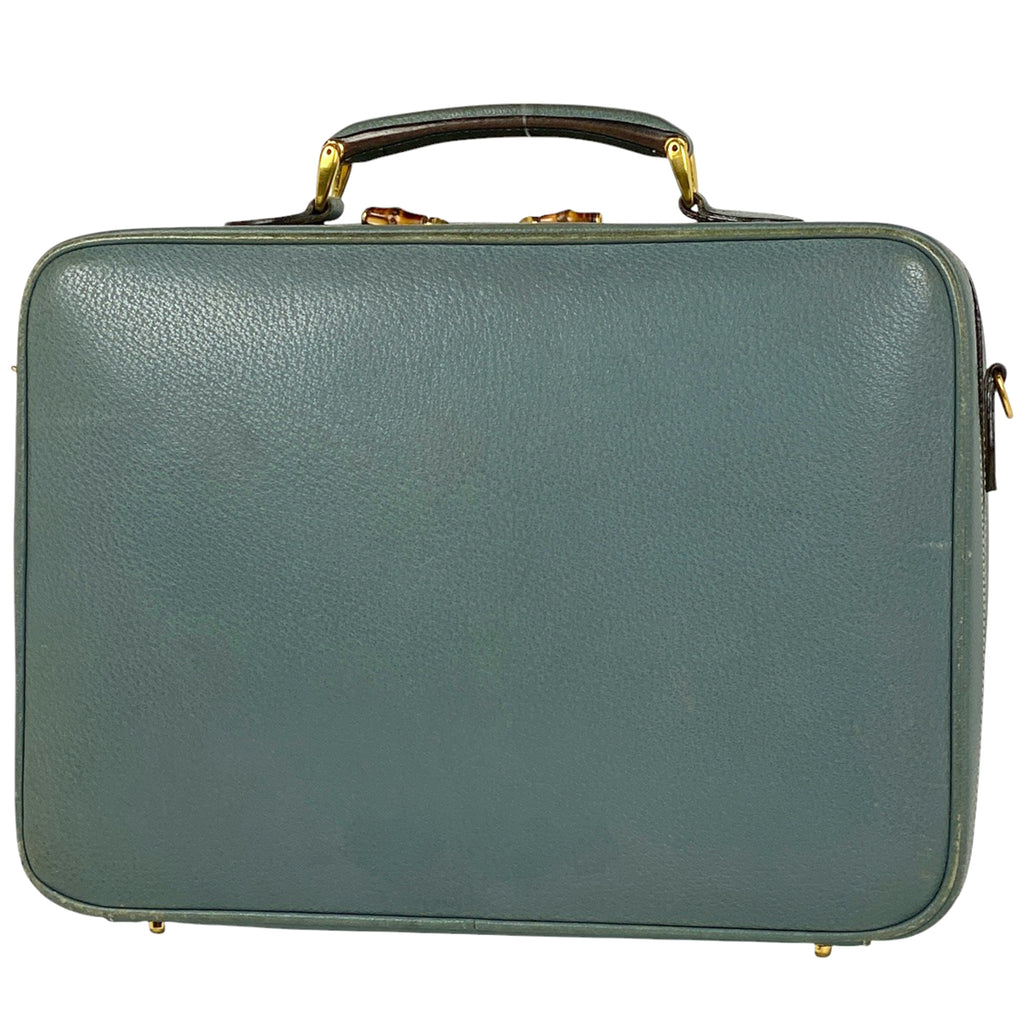 グッチ バンブー ハンドバッグ ボックス型 ショルダーバッグ ハンドバッグ レザー グリーン レディース 【中古】 brbag