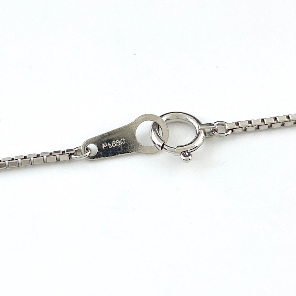 サファイア デザインネックレス プラチナ ペンダント メレダイヤ ネックレス Pt900 Pt850 サファイア レディース 【中古】 
 ラッピング可