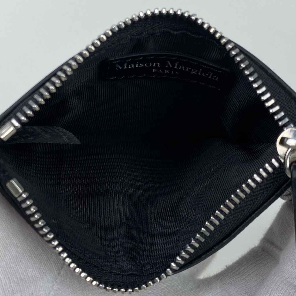 メゾン マルジェラ カードホルダー ウォレット コインケース メンズ カードケース レザー ブラック レディース 【中古】 brbag