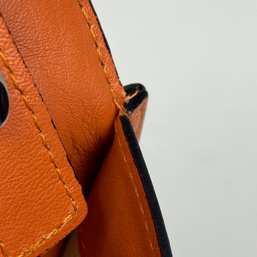 ロエベ デザイン ショルダーバッグ アナグラム ショルダーバッグ レザー オレンジ レディース 【中古】 brbag