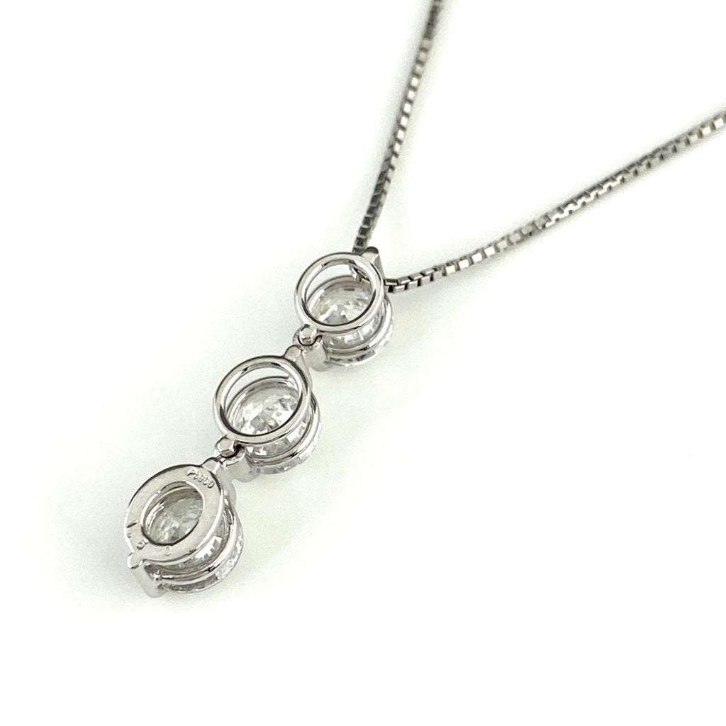 メレダイヤ デザインネックレス プラチナ ペンダント  ネックレス Pt900 Pt850 ダイヤモンド レディース 【中古】 
 ラッピング可