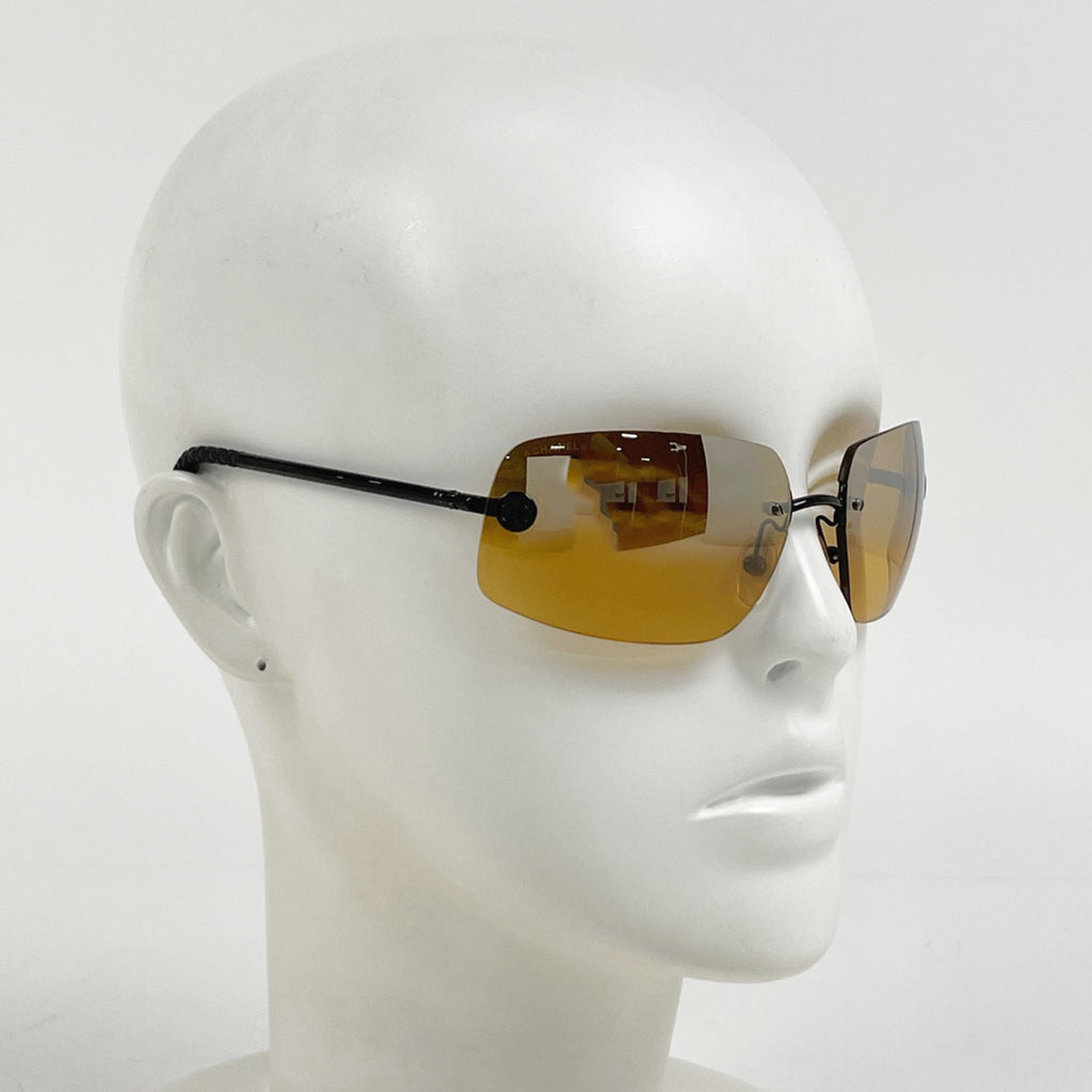 シャネル ココマーク サングラス アイウェア リムレス グラデーション サングラス メタル ブラック 4035 レディース 【中古】brbag