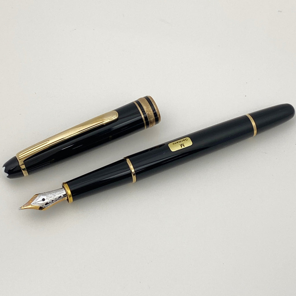 モンブラン マイスターシュテュック 万年筆 文房具 筆記具 万年筆 プラスチック ブラック ゴールド レディース 【中古】brbag