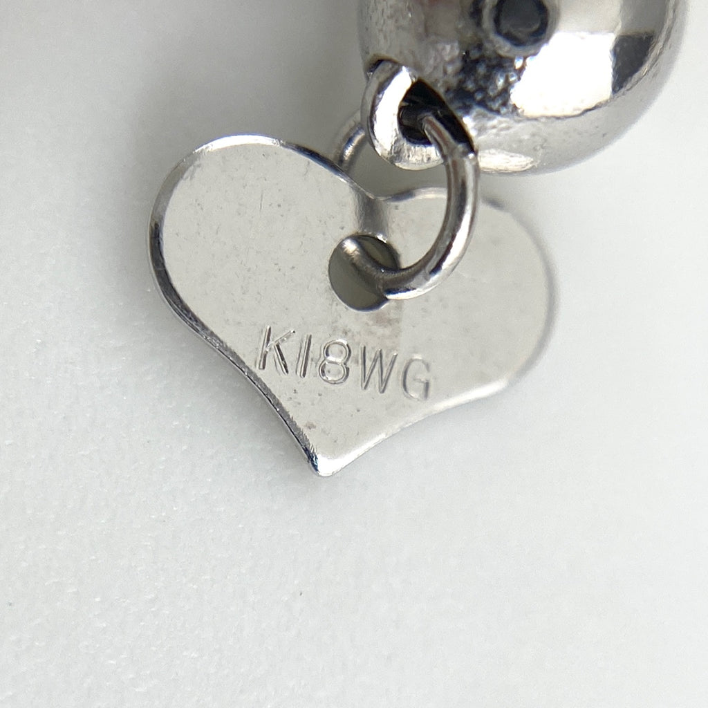 ダイヤモンド デザインネックレス WG ホワイトゴールド ペンダント メレダイヤ ネックレス K18 WG ダイヤモンド レディース 【中古】nbjwl