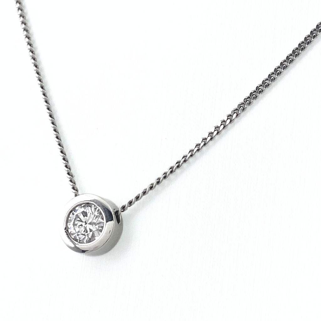 ダイヤモンド デザインネックレス プラチナ ペンダント ネックレス Pt900 Pt850 ダイヤモンド レディース 【中古】nbjwl