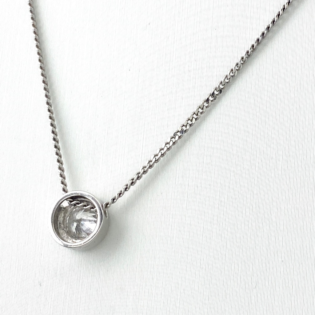 ダイヤモンド デザインネックレス プラチナ ペンダント ネックレス Pt900 Pt850 ダイヤモンド レディース 【中古】nbjwl