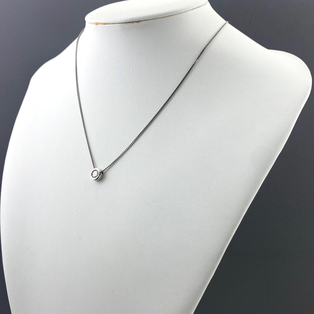 ダイヤモンド デザインネックレス プラチナ ペンダント ネックレス Pt900 Pt850 ダイヤモンド レディース 【中古】nbjwl