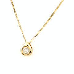 ダイヤモンド デザインネックレス YG イエローゴールド ペンダント ネックレス K18 ダイヤモンド レディース 【中古】nbjwl