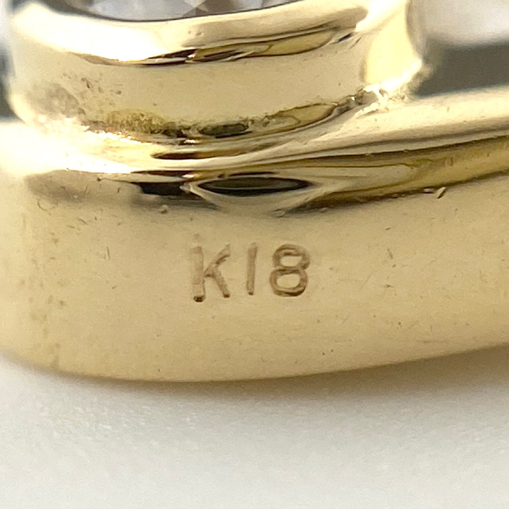 ダイヤモンド デザインネックレス YG イエローゴールド ペンダント ネックレス K18 ダイヤモンド レディース 【中古】 
 ラッピング可