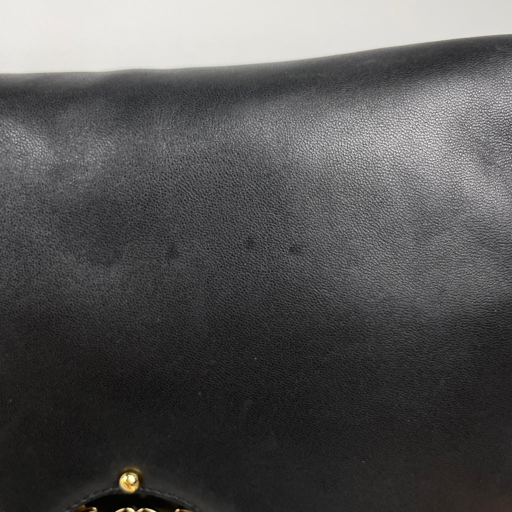 ロエベ ロゴ ハンドバッグ 2WAY ショルダーバッグ ハンドバッグ レザー ブラック レディース 【中古】