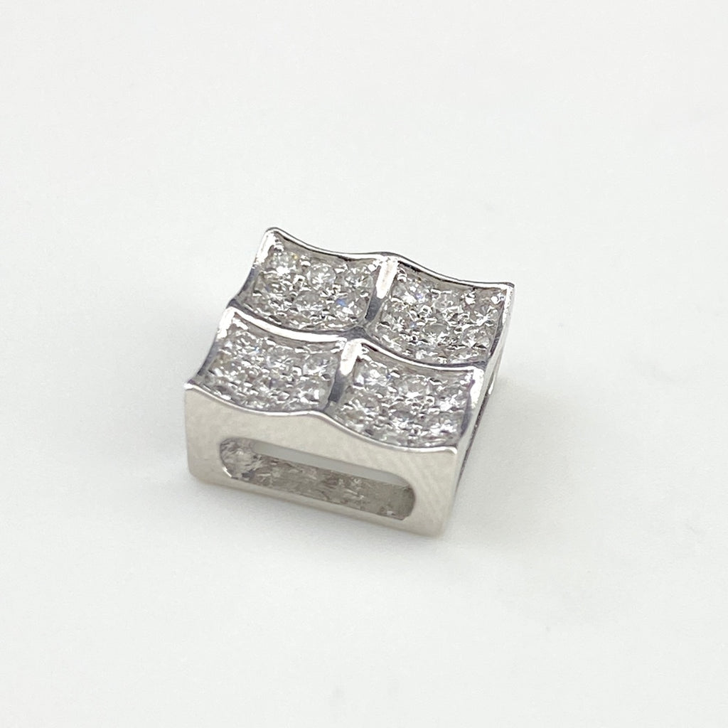 メレダイヤ デザインペンダントトップ WG ホワイトゴールド ペンダントトップ K18 WG ダイヤモンド レディース 【中古】nbjwl