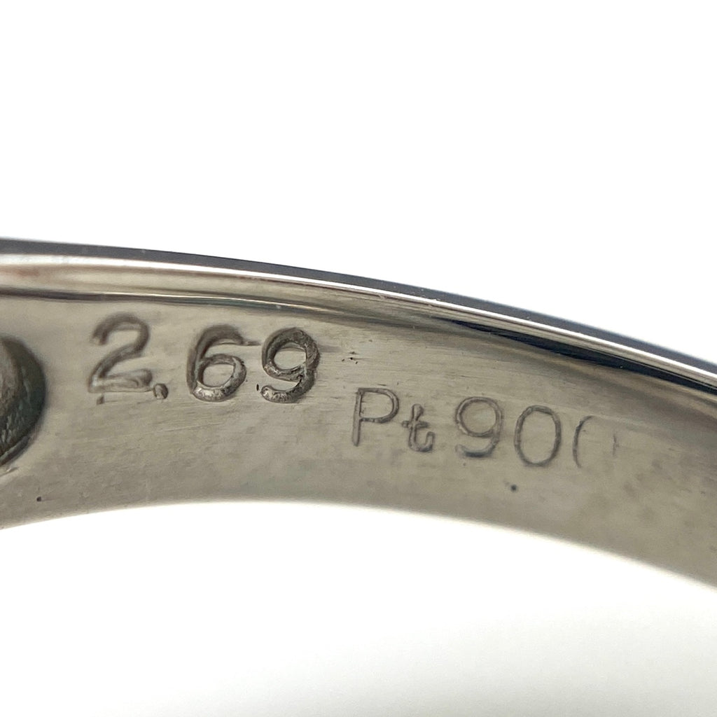 【在庫一掃】 エメラルド デザインリング プラチナ 指輪 メレダイヤ リング 12.5号 Pt900 エメラルド ダイヤモンド レディース 【中古】 nbjwl