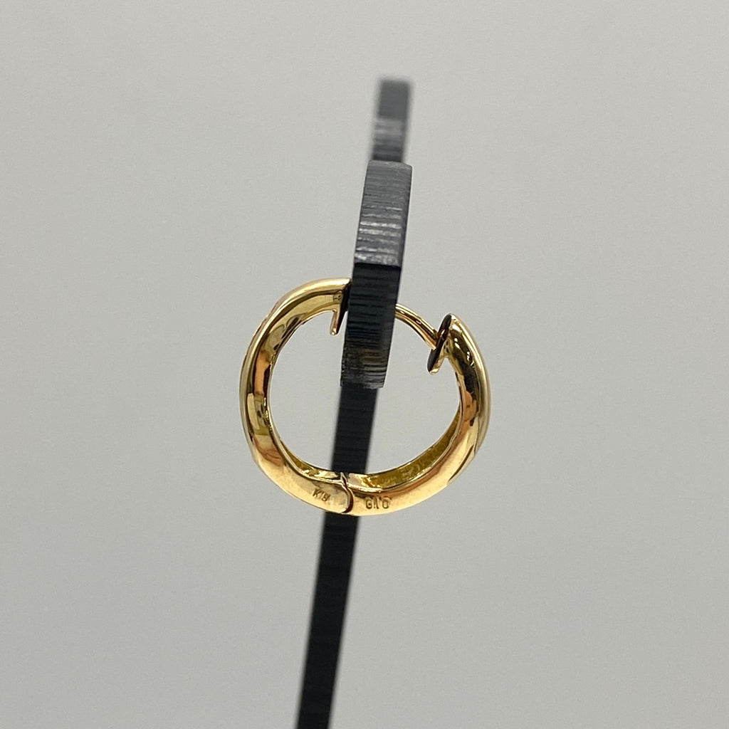 メレダイヤ デザインピアス YG イエローゴールド イヤリング K18 ダイヤモンド レディース 【中古】nbjwl