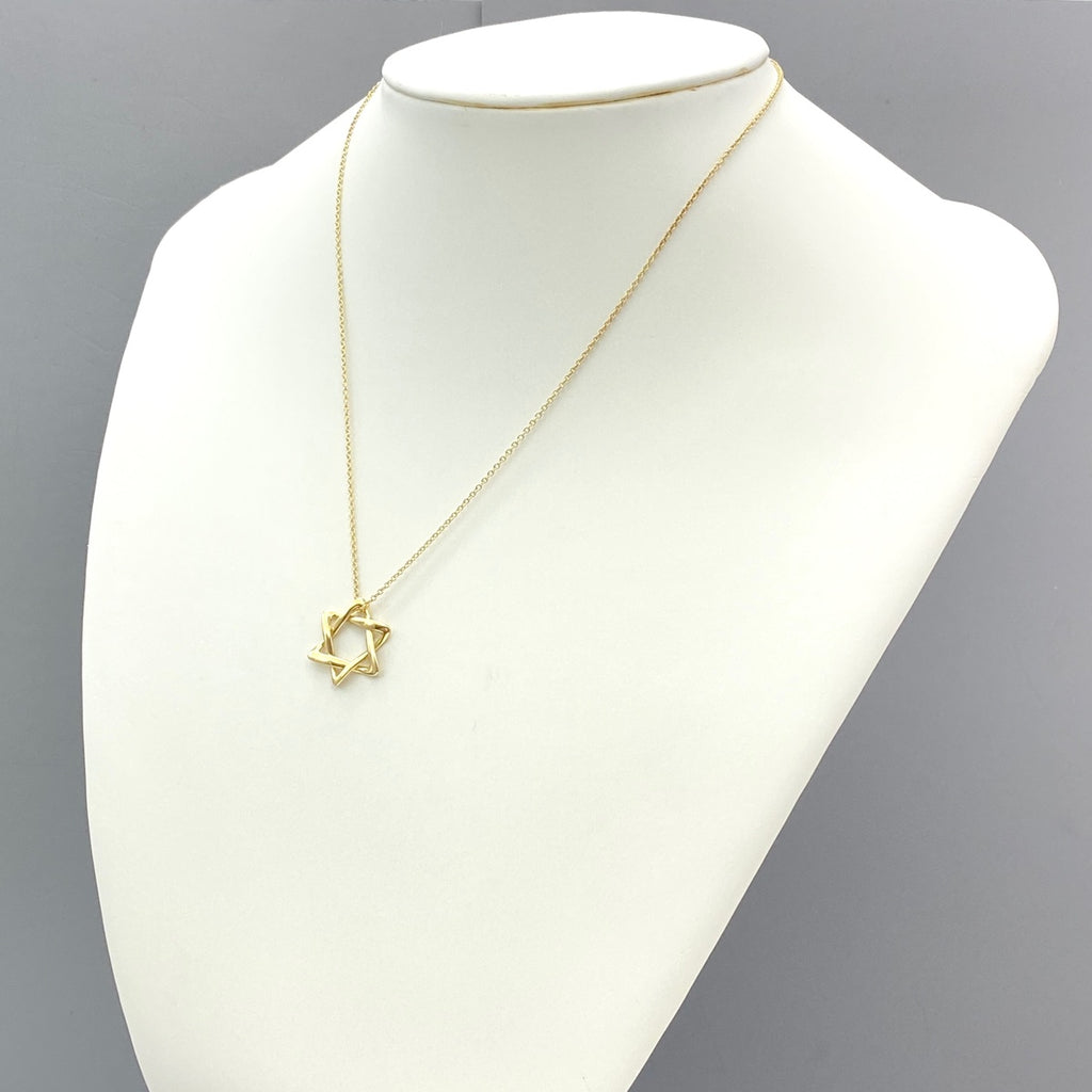 【最終値引き】 ティファニー スター オブ ダビデ ネックレス YG イエローゴールド ペンダント ネックレス 750 レディース 【中古】brjwl