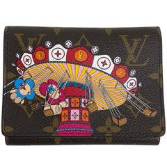 ルイ・ヴィトン ポルト フォイユ ヴィクトリーヌ ヴィヴィエンヌ 日本限定 三つ折り財布 モノグラム ブラウン ピンク M69754 レディース 【中古】 brbag