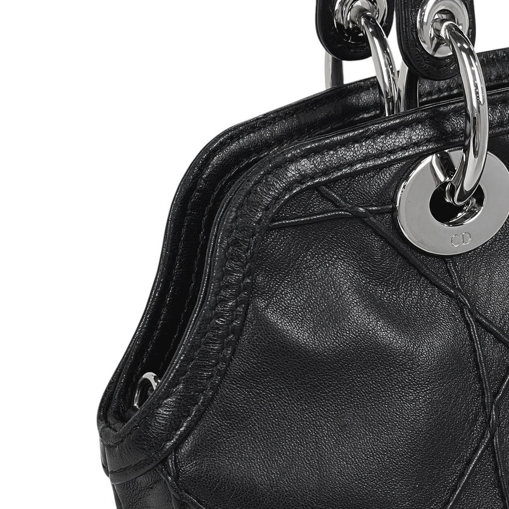 クリスチャンディオール グランヴィル ハンドバッグ 2WAY ショルダーバッグ ハンドバッグ レザー ブラック レディース 【中古】