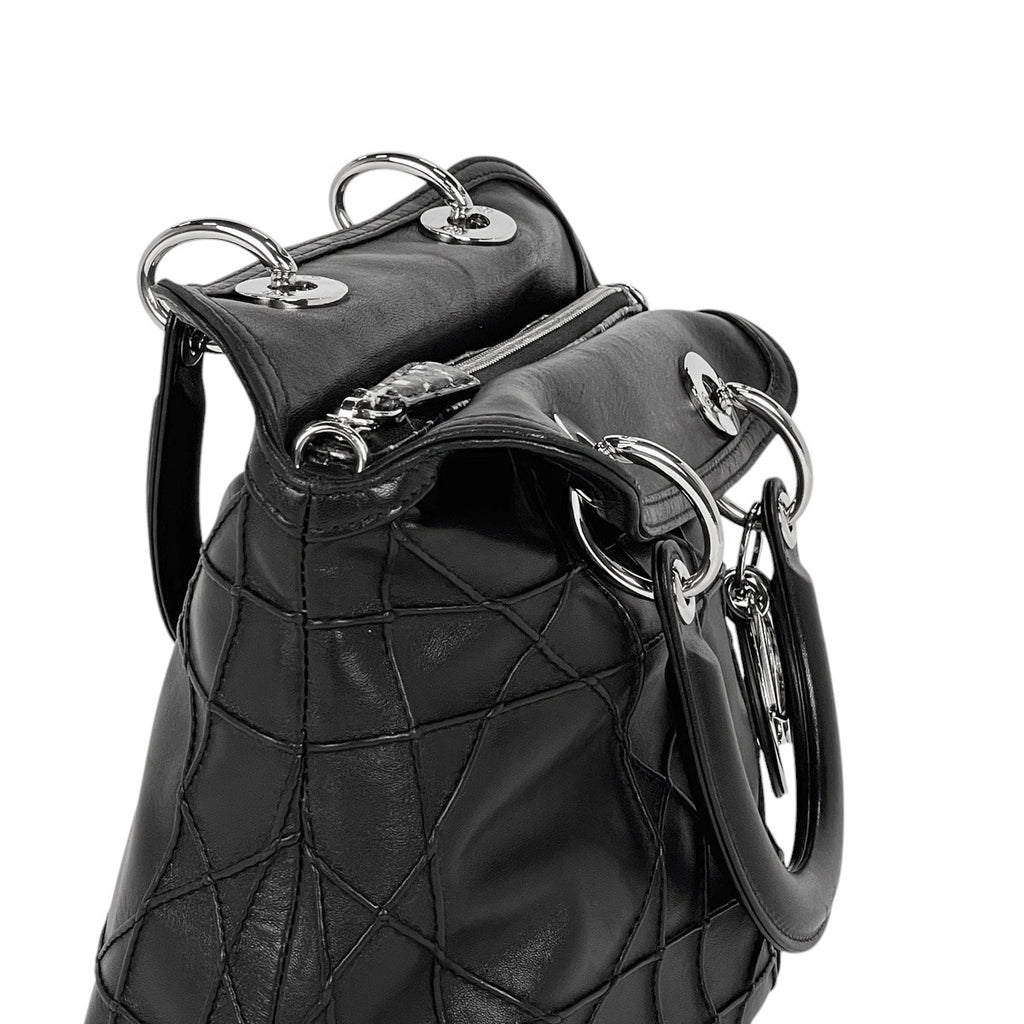 クリスチャンディオール グランヴィル ハンドバッグ 2WAY ショルダーバッグ ハンドバッグ レザー ブラック レディース 【中古】