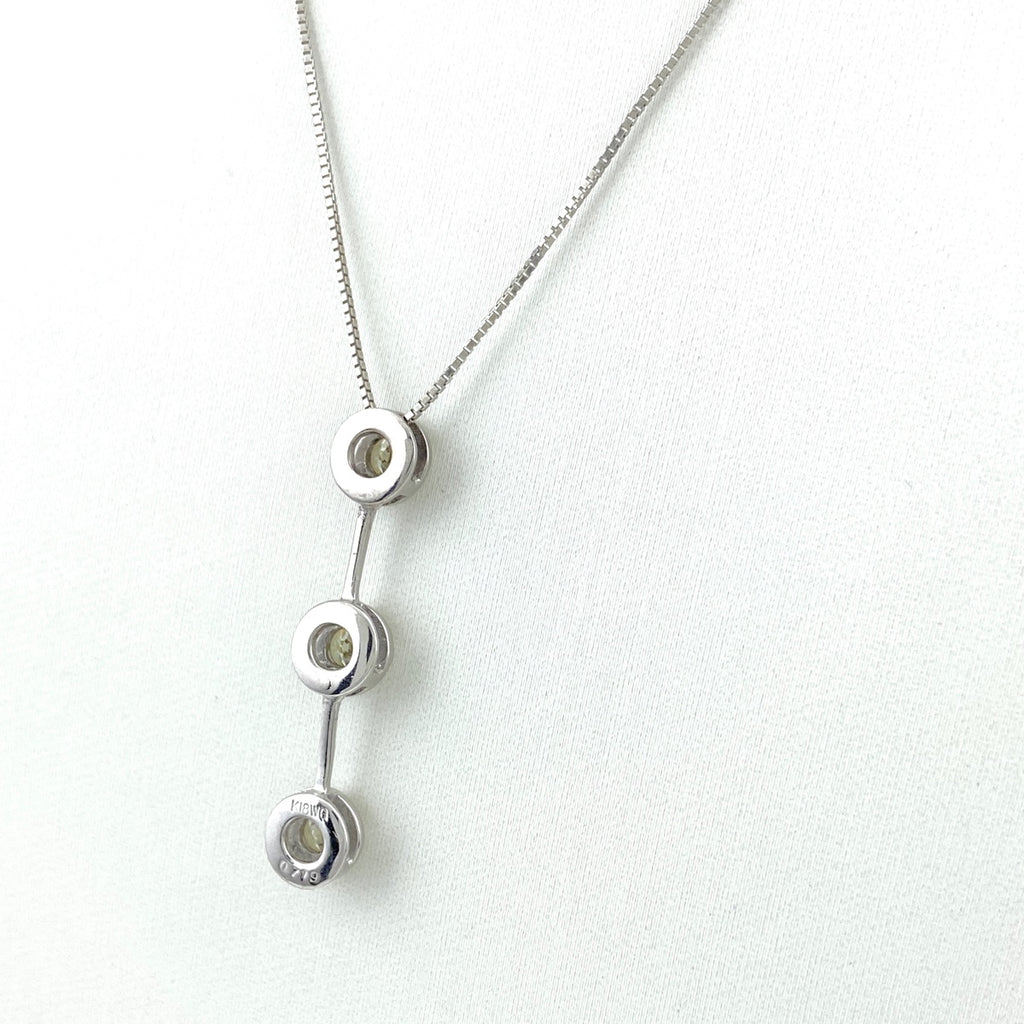 メレダイヤ デザインネックレス WG ホワイトゴールド ペンダント ネックレス K18 WG ダイヤモンド レディース 【中古】nbjwl