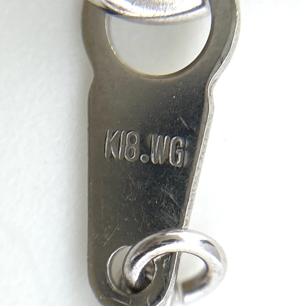 メレダイヤ デザインネックレス WG ホワイトゴールド ペンダント ネックレス K18 WG ダイヤモンド レディース 【中古】nbjwl