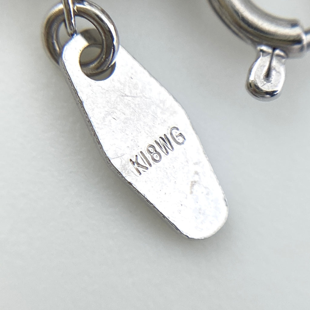 メレダイヤ デザインネックレス WG ホワイトゴールド ペンダント ネックレス K18 WG ダイヤモンド レディース 【中古】nbjwl