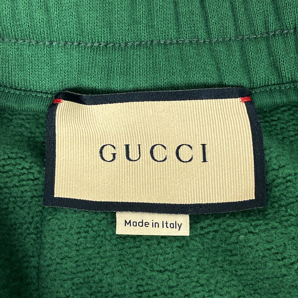 現行タグ◎GUCCI グッチ　パンツ 裾デザイン　シェリーライン　グリーン　緑 現行タグ◎GUCCI グッチ パンツ 裾デザイン シェリーライン