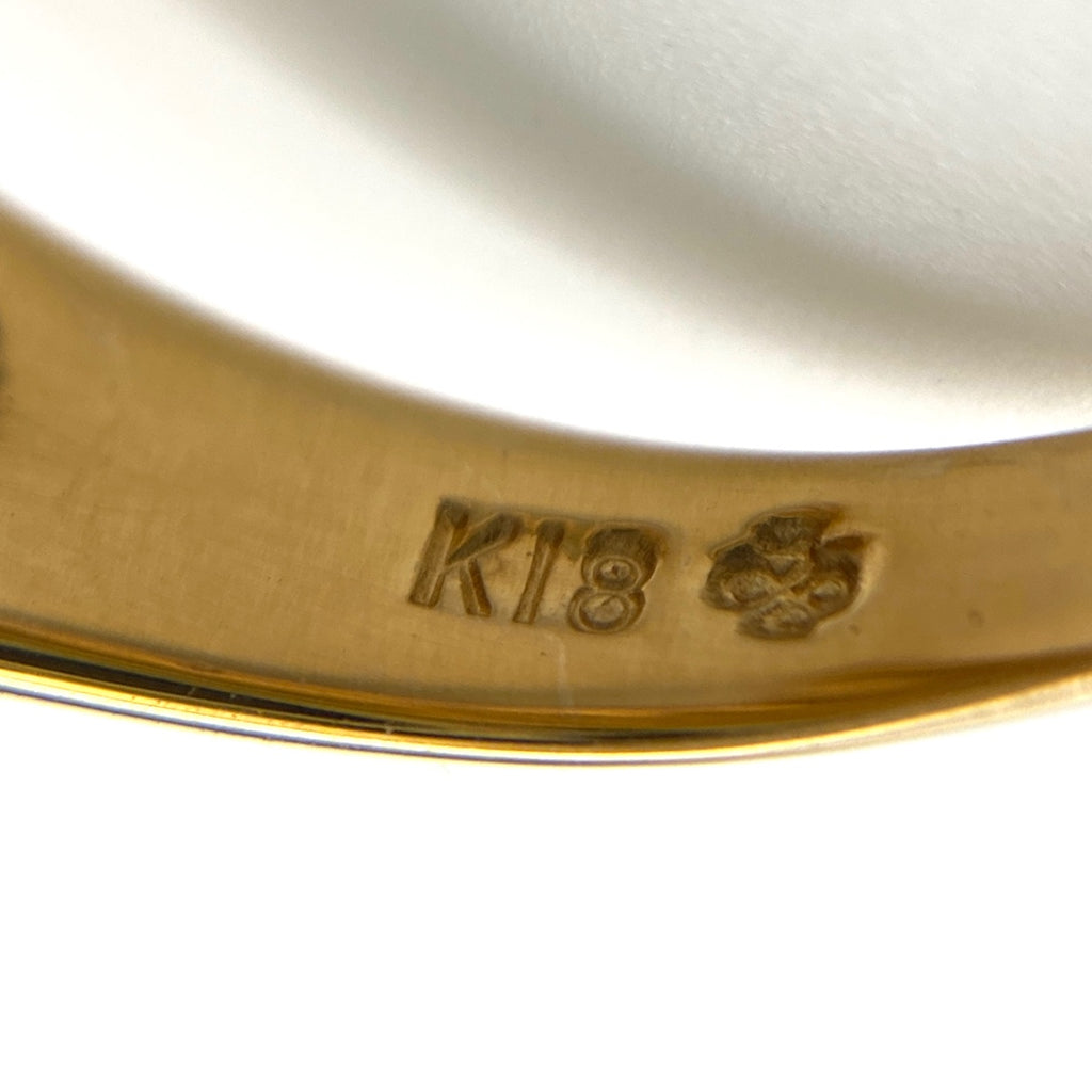 メレダイヤ デザインリング YG イエローゴールド 指輪 リング 12.5号 K18 ダイヤモンド レディース 【中古】nbjwl