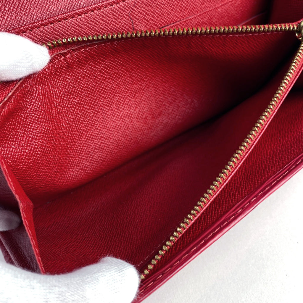 ルイ・ヴィトン ポルトフォイユ サラ 二つ折り 長財布 エピ カーマイン M60316 レディース 【中古】brbag