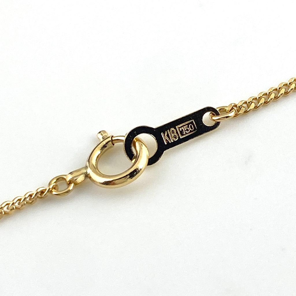 ダイヤモンド デザインネックレス YG イエローゴールド ネックレス K18 ダイヤモンド レディース 【中古】nbjwl