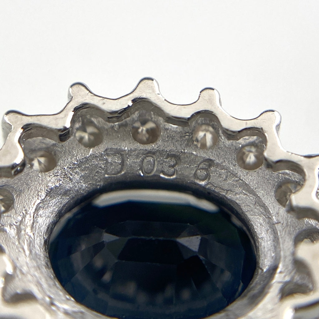 サファイア ペンダントトップ プラチナ メレダイヤ ペンダントトップ Pt850 サファイア ダイヤモンド レディース 【中古】nbjwl