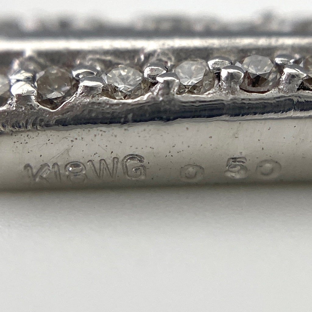 クロスモチーフ ペンダントトップ WG ホワイトゴールド メレダイヤ 十字架 ペンダントトップ K18 WG ダイヤモンド レディース 【中古】nbjwl