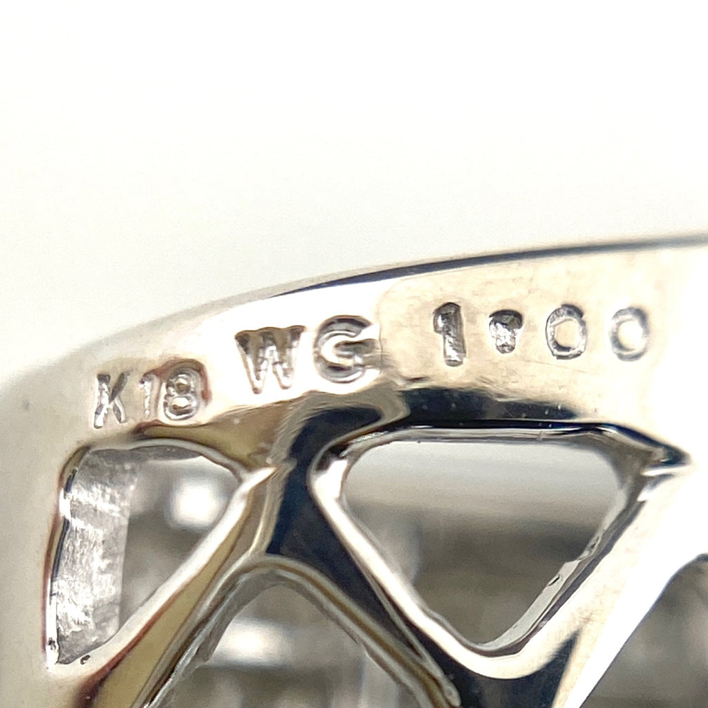 【最終値引き】 メレダイヤ デザインネックレス WG ホワイトゴールド ペンダント ネックレス K18 WG ダイヤモンド レディース 【中古】nbjwl