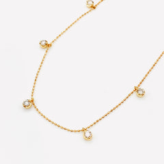 メレダイヤ デザインネックレス YG イエローゴールド ペンダント ネックレス K18 ダイヤモンド レディース 【中古】 nbjwl