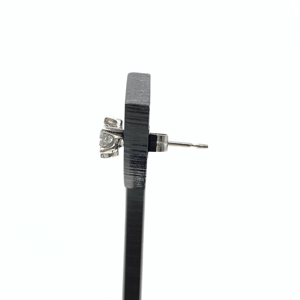 【在庫一掃】 メレダイヤ デザインピアス プラチナ ピアス Pt900 ダイヤモンド レディース 【中古】nbjwl