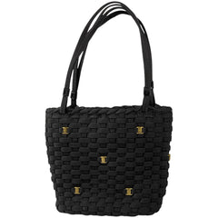 サルヴァトーレフェラガモ ヴァラ ハンドバッグ バスケットバッグ ハンドバッグ ファブリック ブラック 6214 レディース 【中古】