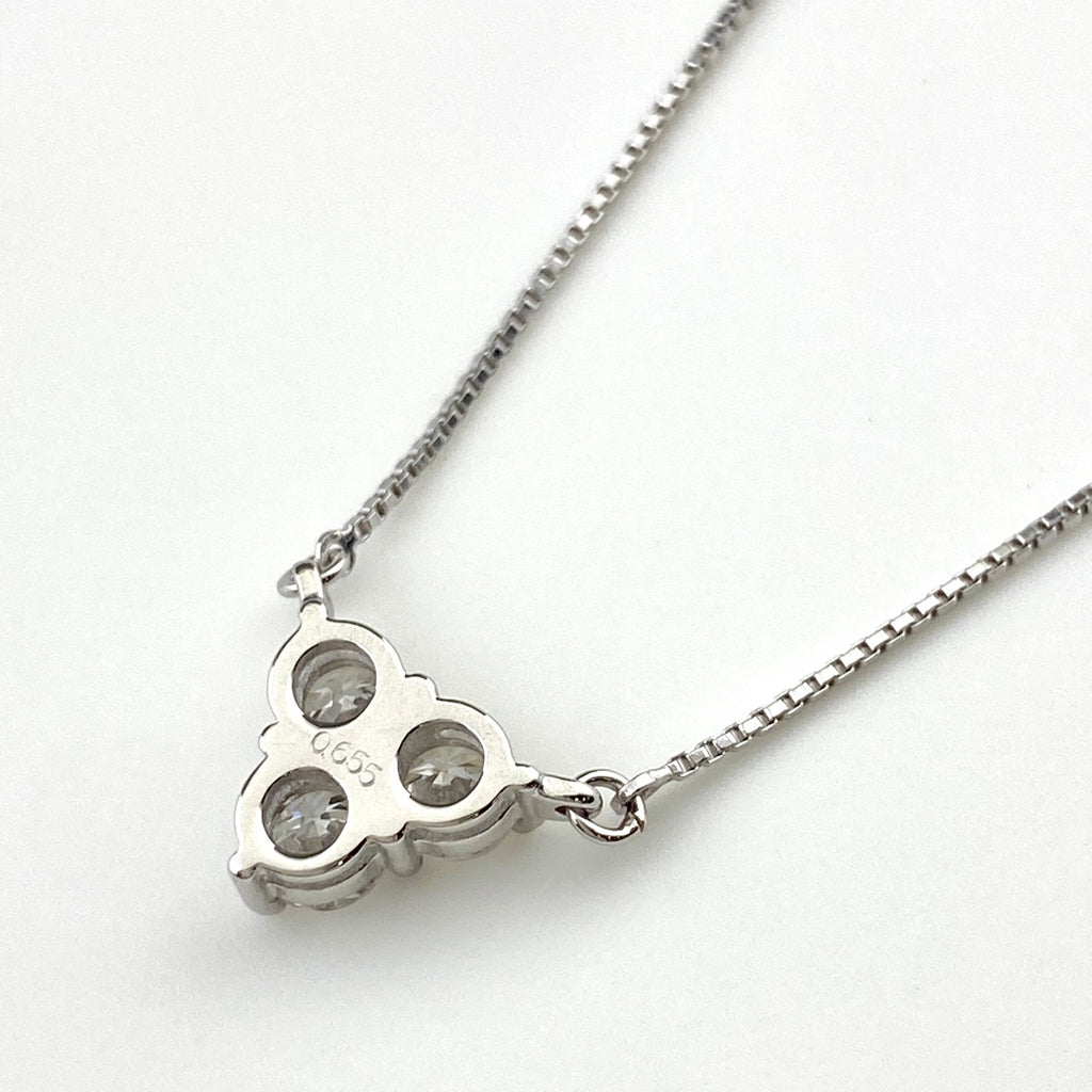 メレダイヤ デザインネックレス プラチナ ペンダント ネックレス Pt850 ダイヤモンド レディース 【中古】 nbjwl