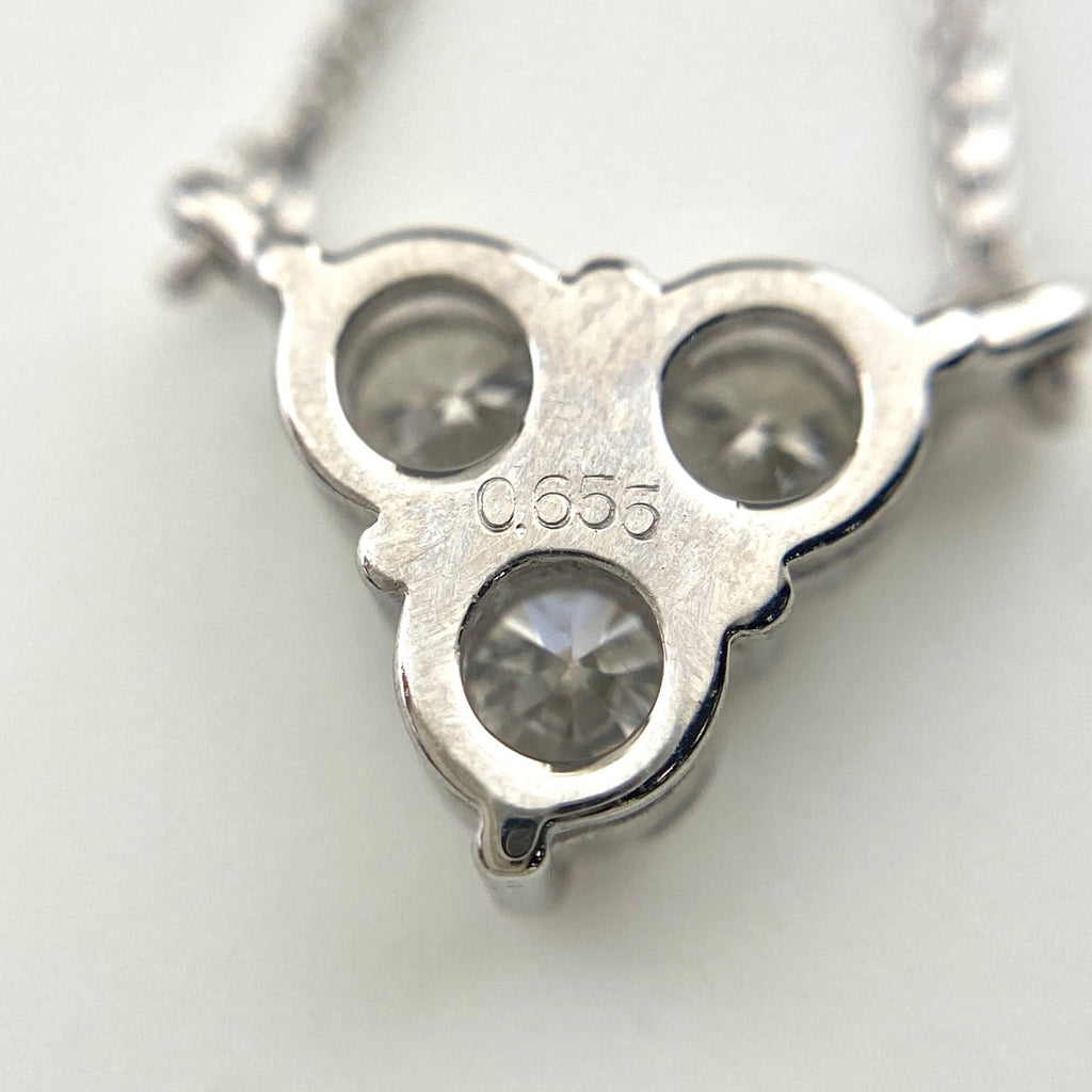 メレダイヤ デザインネックレス プラチナ ペンダント ネックレス Pt850 ダイヤモンド レディース 【中古】 nbjwl
