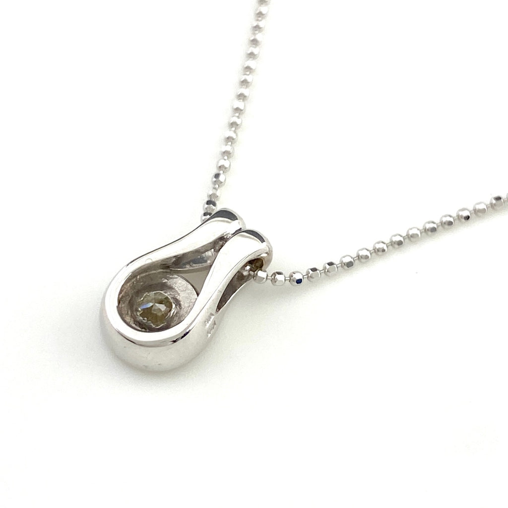 ダイヤモンド デザインネックレス WG ホワイトゴールド ペンダント 750 ネックレス K18 WG ダイヤモンド レディース 【中古】 nbjwl